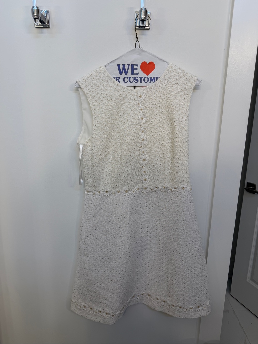 Ted Baker Cream Textured Lace Mini Dress